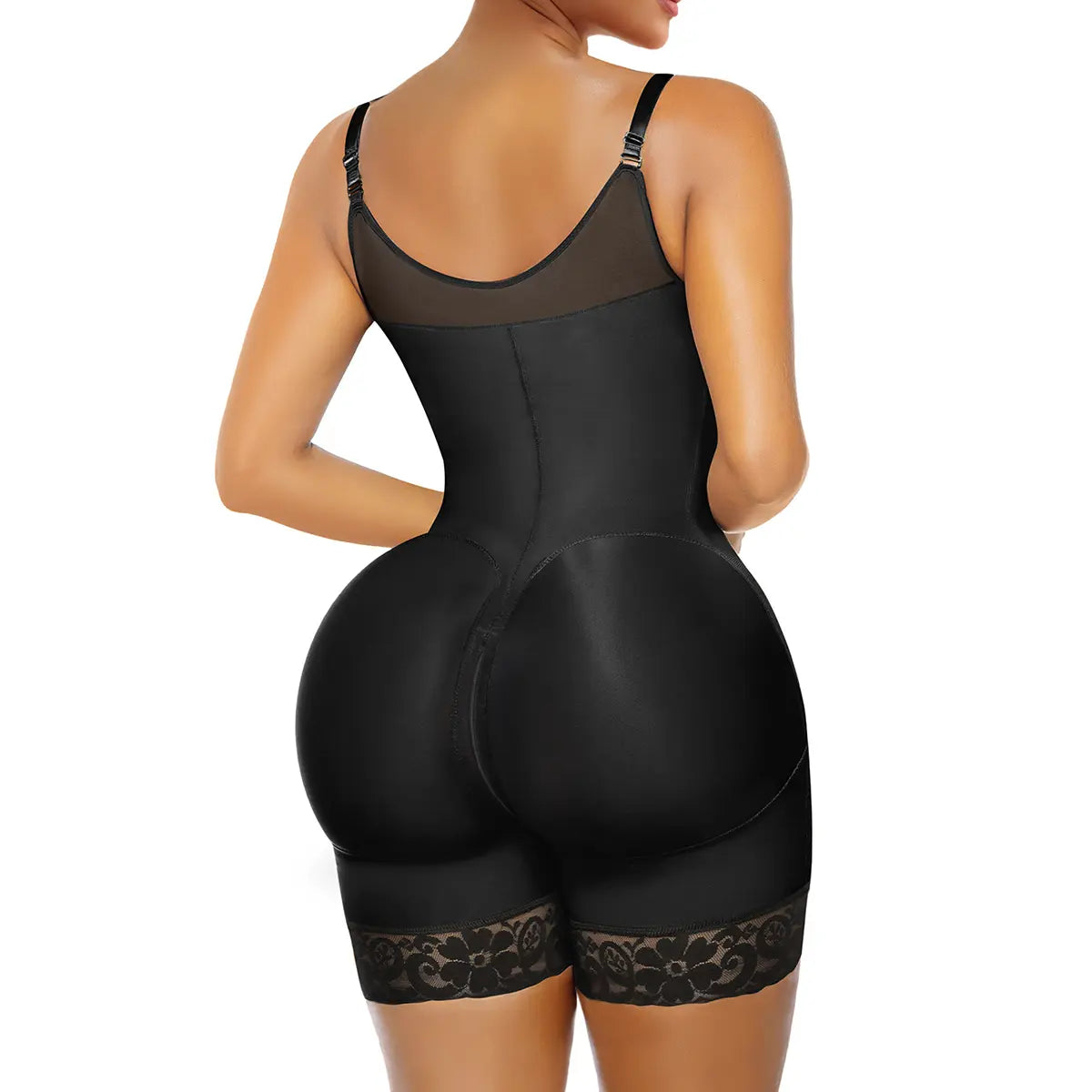 Women’s Colombian Tummy Control Bodysuit Shapewear with Butt Lift & Zipper Crotch