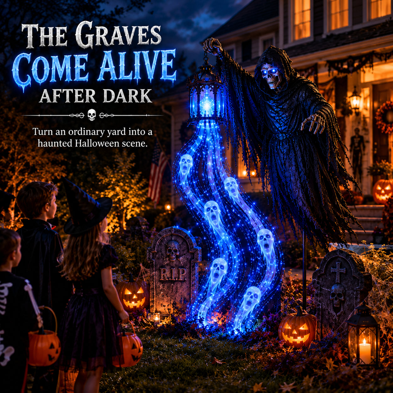 Soul Harvester™ Animated Halloween Yard LightTurn Your Front Yard Into the House Everyone Talks About