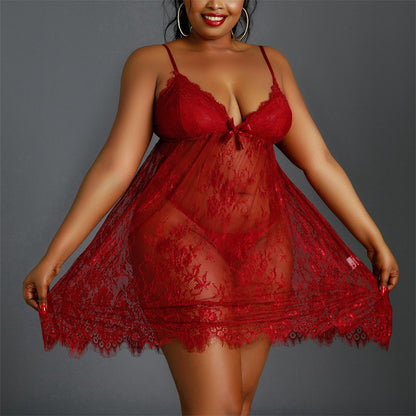 ✨ Elegant Lace Babydoll Sleepwear for Curvy Women  Feel Beautiful, Confident & Comfortable Every Night