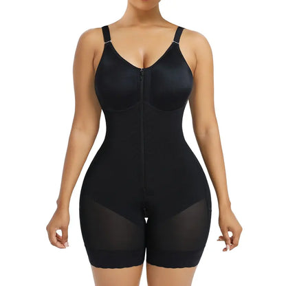 Women’s Colombian Tummy Control Bodysuit Shapewear with Butt Lift & Zipper Crotch
