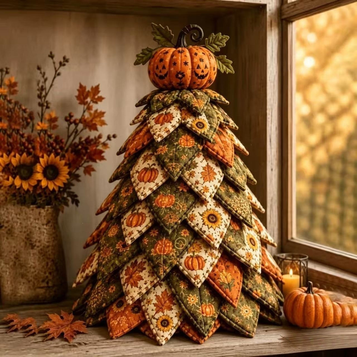 🔥LAST DAY 50% OFF - 🎄🧵DIY Quilted Christmas Tree Kit – Handmade Fabric Holiday Tabletop Tree Decor