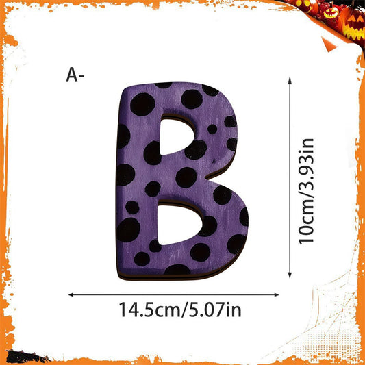 Halloween Wooden "BOO" Tabletop Decoration with Ghost and Bat Motifs