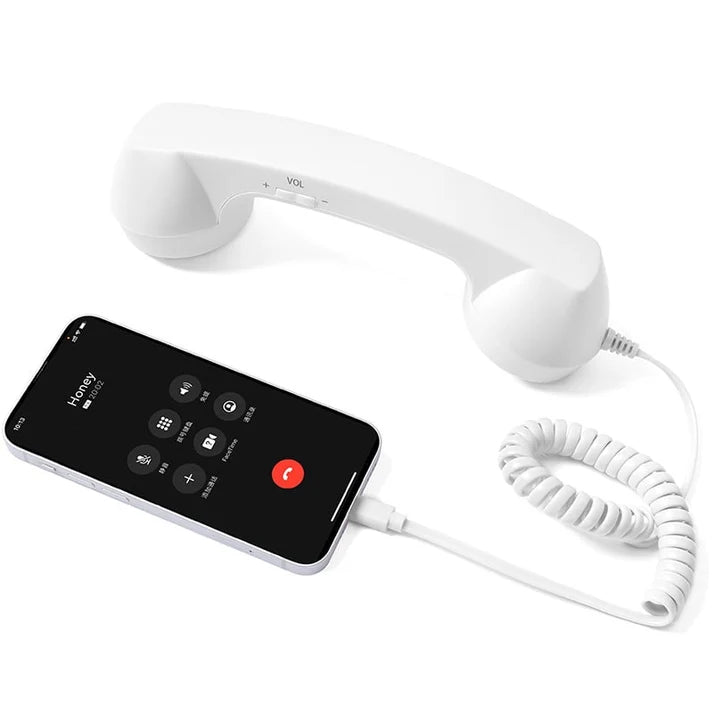 🥳2026 TOP-VERKAUF🥳💞50.000+ VERKAUFT!📞✨ Weihnachts-Sale – Nur 9,99 £! Retro Telefonhörer – Blockiert bis zu 99% der Telefonstrahlung. Klassisches Gefühl, moderner Type-C-Anschluss – Sicherere lange Anrufe! 🛡️🎄