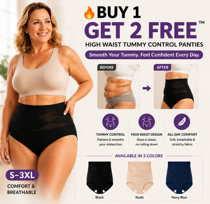 🔥 Buy 1 Get 2 Free 🔥 ™ Comfort High Waist Tummy Control Panties