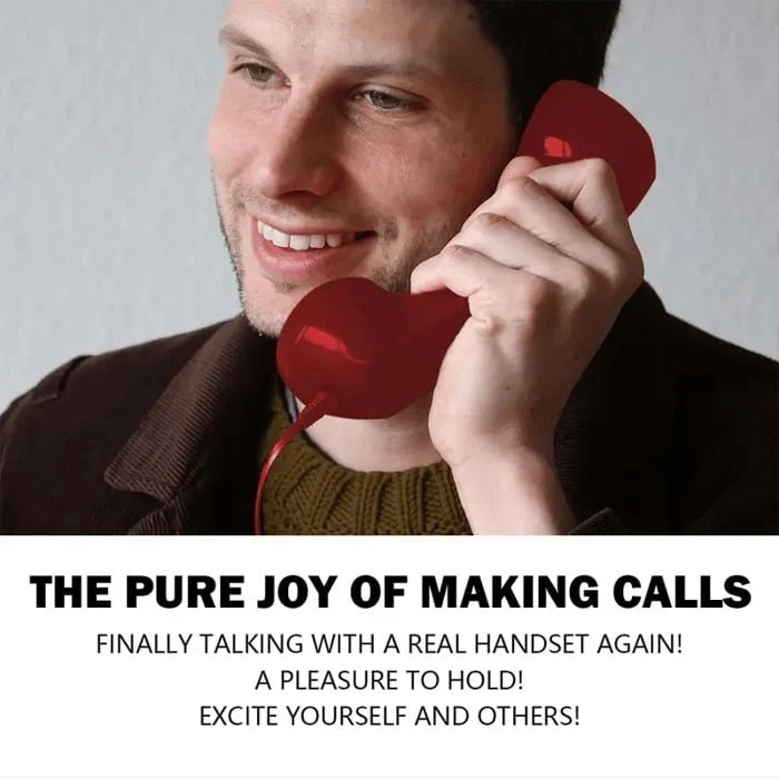 🥳2026 TOP-VERKAUF🥳💞50.000+ VERKAUFT!📞✨ Weihnachts-Sale – Nur 9,99 £! Retro Telefonhörer – Blockiert bis zu 99% der Telefonstrahlung. Klassisches Gefühl, moderner Type-C-Anschluss – Sicherere lange Anrufe! 🛡️🎄