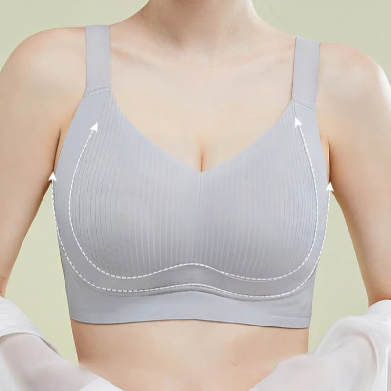Non-marking, skin-friendly push-up bra without underwire