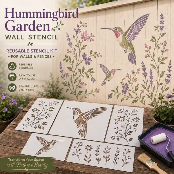 🌿Gartenblumen-Wandschablonen-Set | DIY-Gartenmalvorlagen für jeden Raum