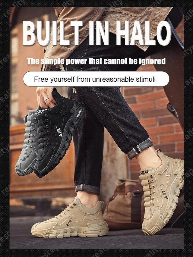 Men's Thick Sole Casual Work Shoes