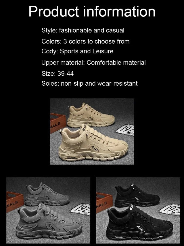 Men's Thick Sole Casual Work Shoes