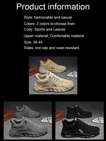 Men's Thick Sole Casual Work Shoes