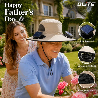 Wireless Solar-Powered Fan Hat – Ideal for Fishing and Hiking – Men's Accessory / Father's Day Gift