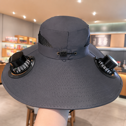Wireless Solar-Powered Fan Hat – Ideal for Fishing and Hiking – Men's Accessory / Father's Day Gift