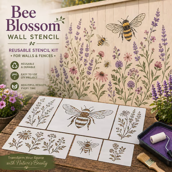 🌿Gartenblumen-Wandschablonen-Set | DIY-Gartenmalvorlagen für jeden Raum