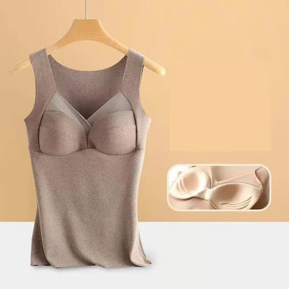 💓Thermal underwear with builat in chest pad