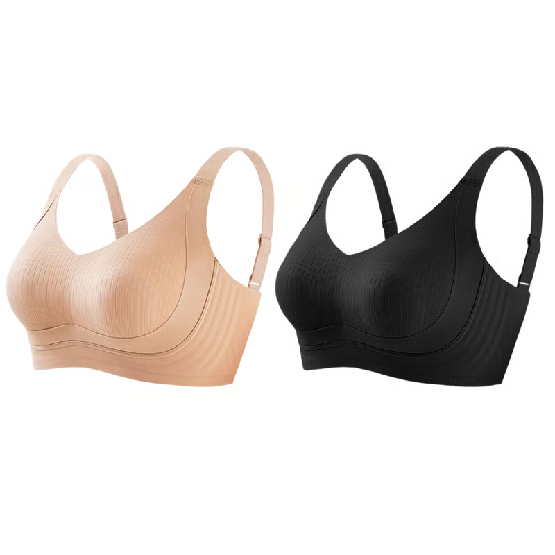 Non-marking, skin-friendly push-up bra without underwire
