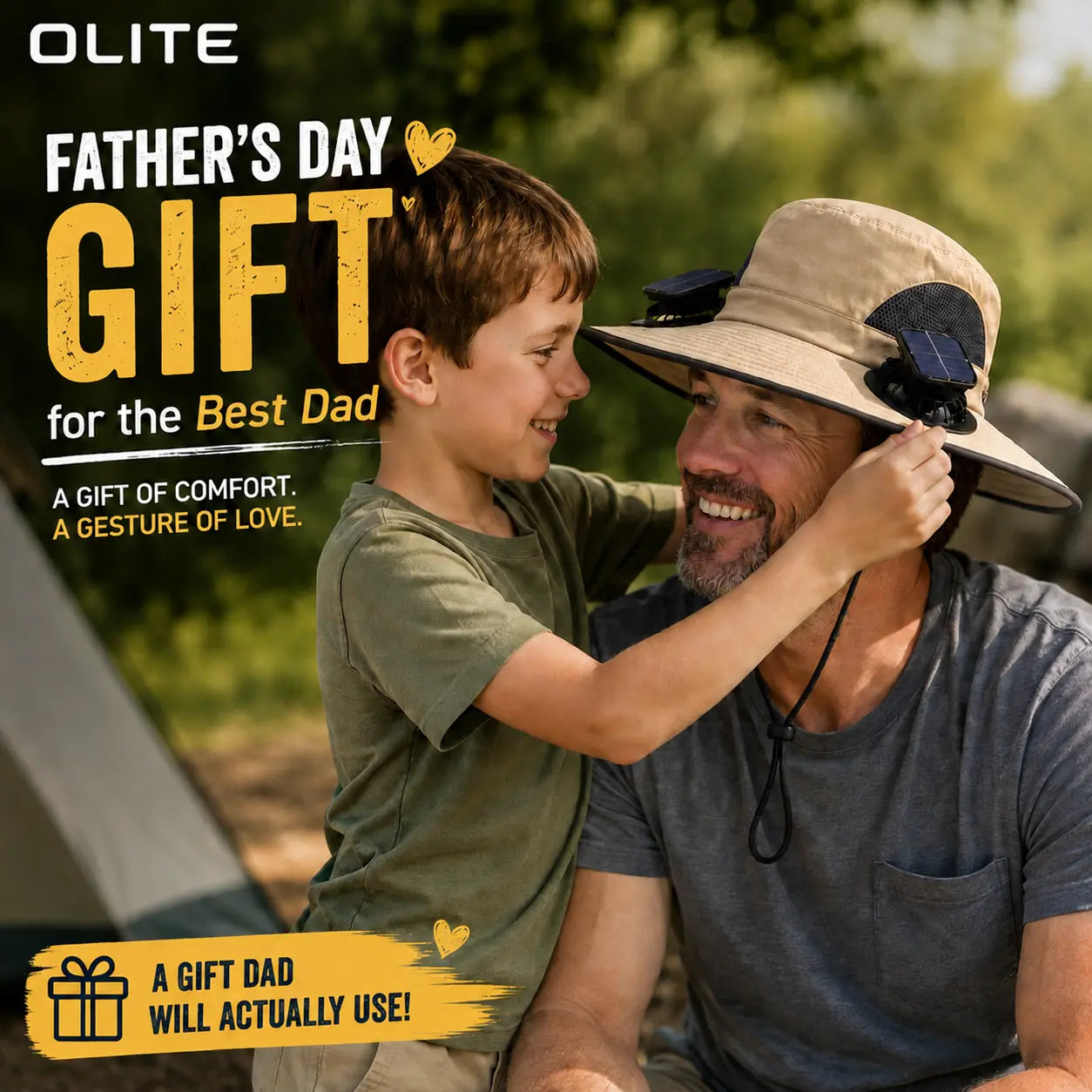 Wireless Solar-Powered Fan Hat – Ideal for Fishing and Hiking – Men's Accessory / Father's Day Gift