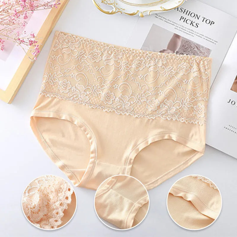 🤩Buy 1 get 3 free🤩- Plus size women's high waist lace panties