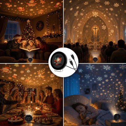 🎄🌟 Plug-&-Play HD-Weihnachtsprojektor – 6 oder 10 festliche Szenen