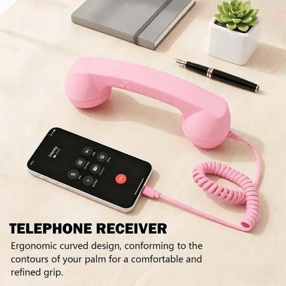🥳2026 TOP-VERKAUF🥳💞50.000+ VERKAUFT!📞✨ Weihnachts-Sale – Nur 9,99 £! Retro Telefonhörer – Blockiert bis zu 99% der Telefonstrahlung. Klassisches Gefühl, moderner Type-C-Anschluss – Sicherere lange Anrufe! 🛡️🎄