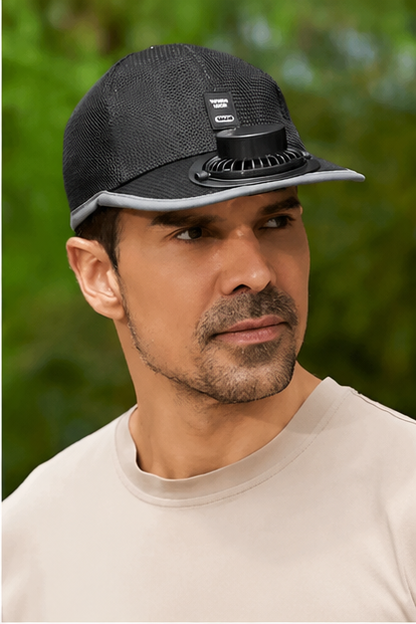 Wireless Solar-Powered Fan Hat – Ideal for Fishing and Hiking – Men's Accessory / Father's Day Gift