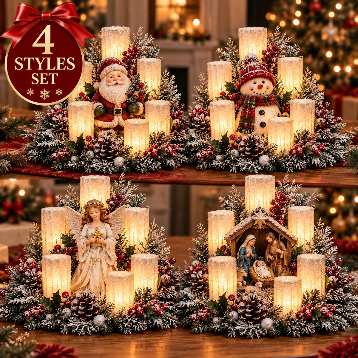 🎄🌟 Plug-&-Play HD-Weihnachtsprojektor – 6 oder 10 festliche Szenen