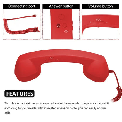 🥳2026 TOP-VERKAUF🥳💞50.000+ VERKAUFT!📞✨ Weihnachts-Sale – Nur 9,99 £! Retro Telefonhörer – Blockiert bis zu 99% der Telefonstrahlung. Klassisches Gefühl, moderner Type-C-Anschluss – Sicherere lange Anrufe! 🛡️🎄