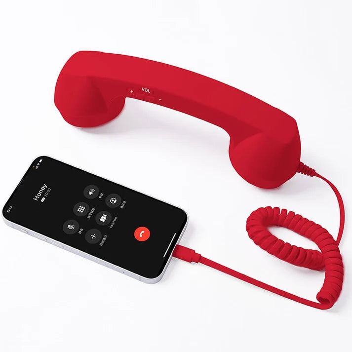 🥳2026 TOP-VERKAUF🥳💞50.000+ VERKAUFT!📞✨ Weihnachts-Sale – Nur 9,99 £! Retro Telefonhörer – Blockiert bis zu 99% der Telefonstrahlung. Klassisches Gefühl, moderner Type-C-Anschluss – Sicherere lange Anrufe! 🛡️🎄