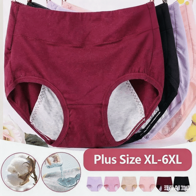 [🔥 Buy 1, Get 2 Free! 🔥] 2026 New Arrival: Plus-Size, High-Waisted, Antibacterial, Leak-Proof Panties