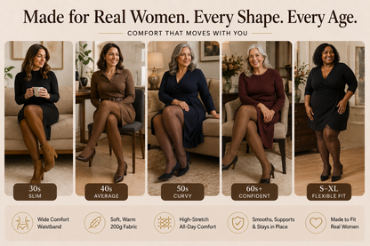 200g Warm High-Waist Tights — 2 for $39.99Warmth, smoothing comfort & 4 flattering shades