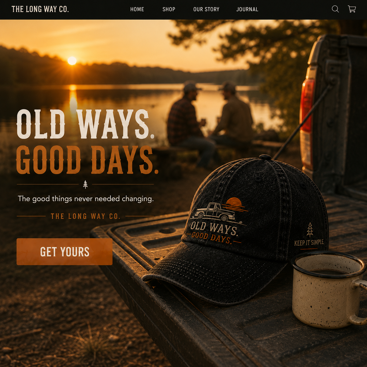 ★★OLD WAYS. GOOD DAYS.™ Vintage Washed Cap★★