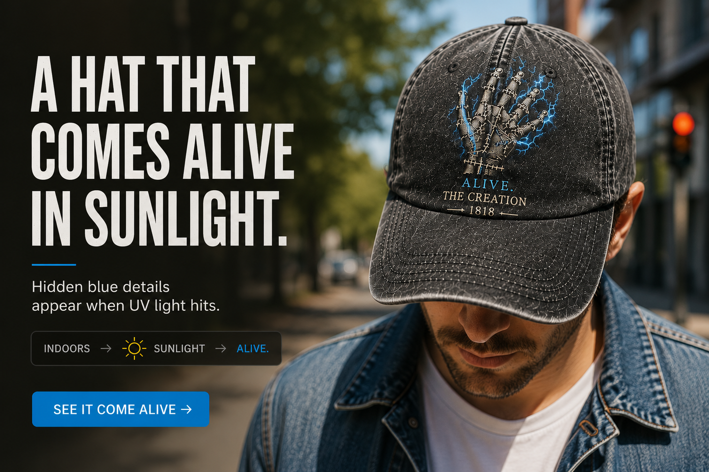 ☀️The Creation™ UV-Reactive Vintage Cap⚡
