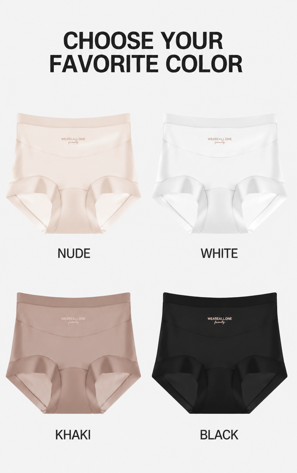 ❤️BUY 1 GET 2 FREE ❤️  High-waisted, plus-size (up to 130kg) women's briefs featuring silk fabric, antibacterial properties, an extended gusset, and a wedgie-proof design