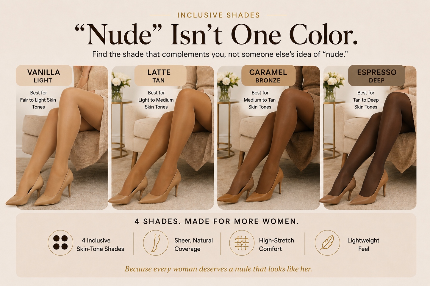200g Warm High-Waist Tights — 2 for $39.99Warmth, smoothing comfort & 4 flattering shades