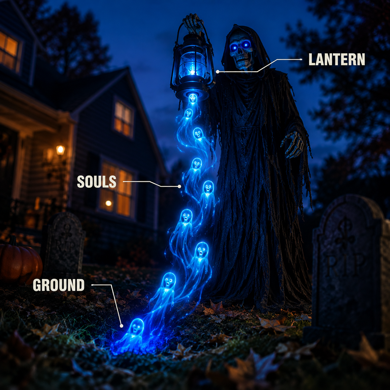 Soul Harvester™ Animated Halloween Yard LightTurn Your Front Yard Into the House Everyone Talks About