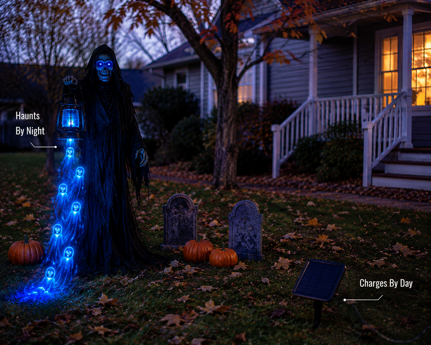 Soul Harvester™ Animated Halloween Yard LightTurn Your Front Yard Into the House Everyone Talks About