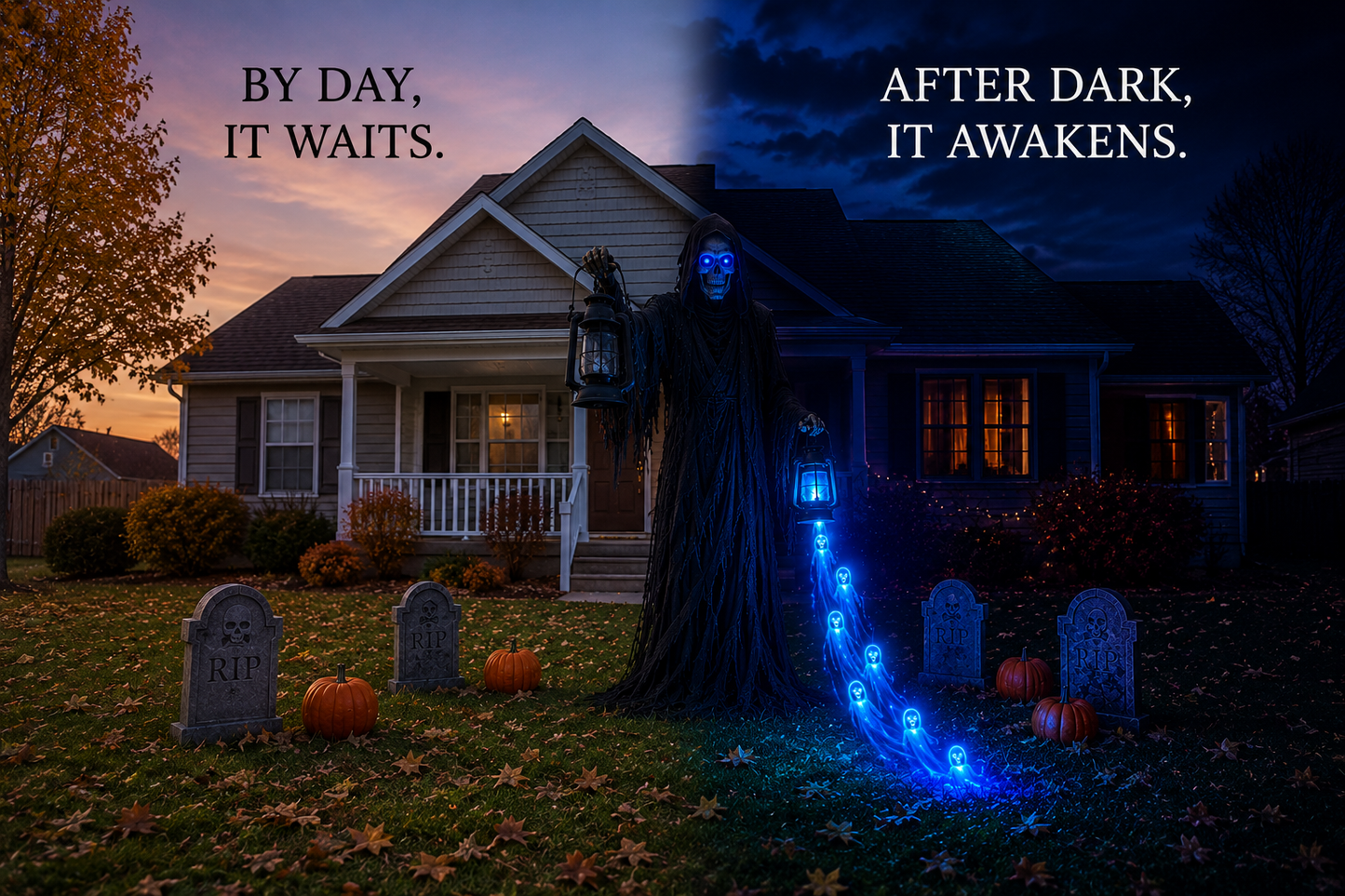 Soul Harvester™ Animated Halloween Yard LightTurn Your Front Yard Into the House Everyone Talks About