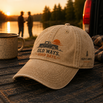 ★★OLD WAYS. GOOD DAYS.™ Vintage Washed Cap★★
