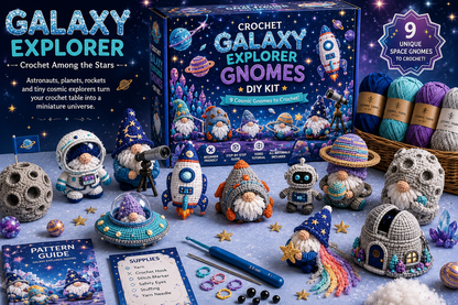 🧶✨ Whimsical Gnome Crochet DIY Kit – 9 Unique CreationsChoose Your World. Pick Up Your Hook. Create Something Wonderful.