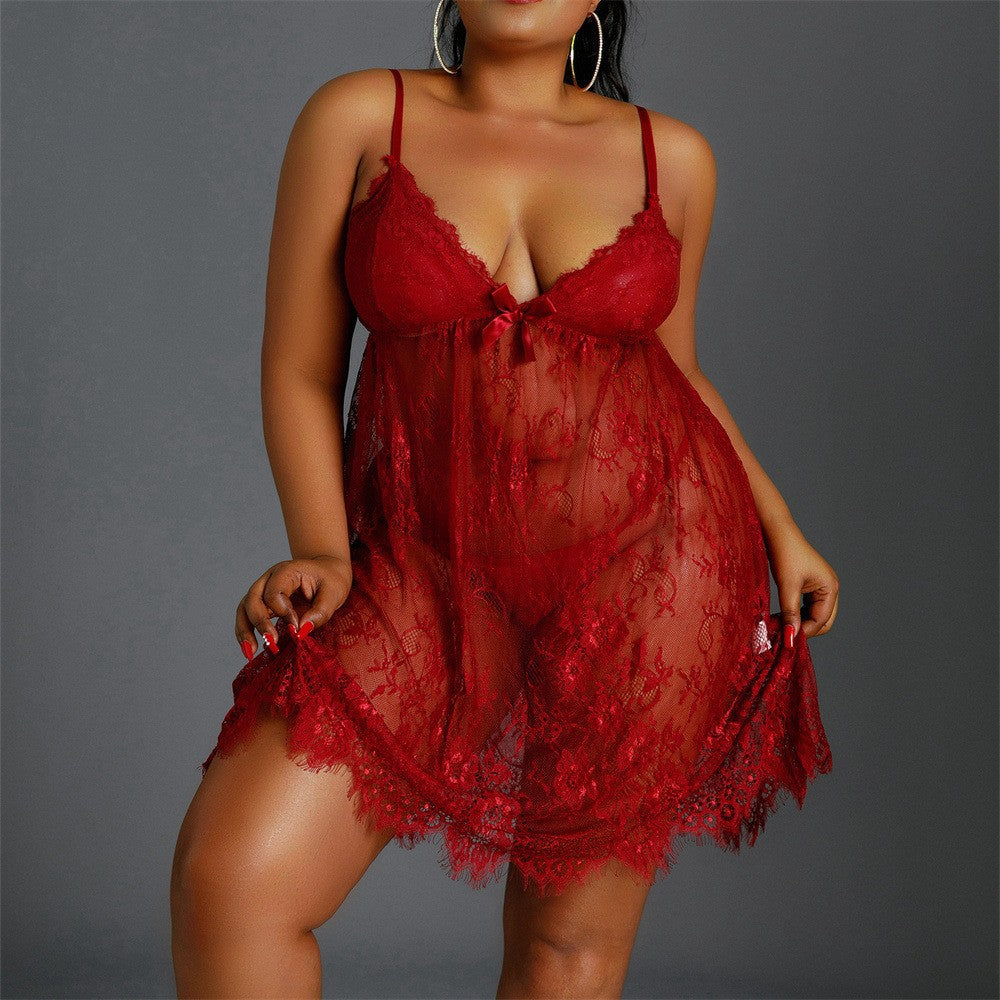 ✨ Elegant Lace Babydoll Sleepwear for Curvy Women  Feel Beautiful, Confident & Comfortable Every Night