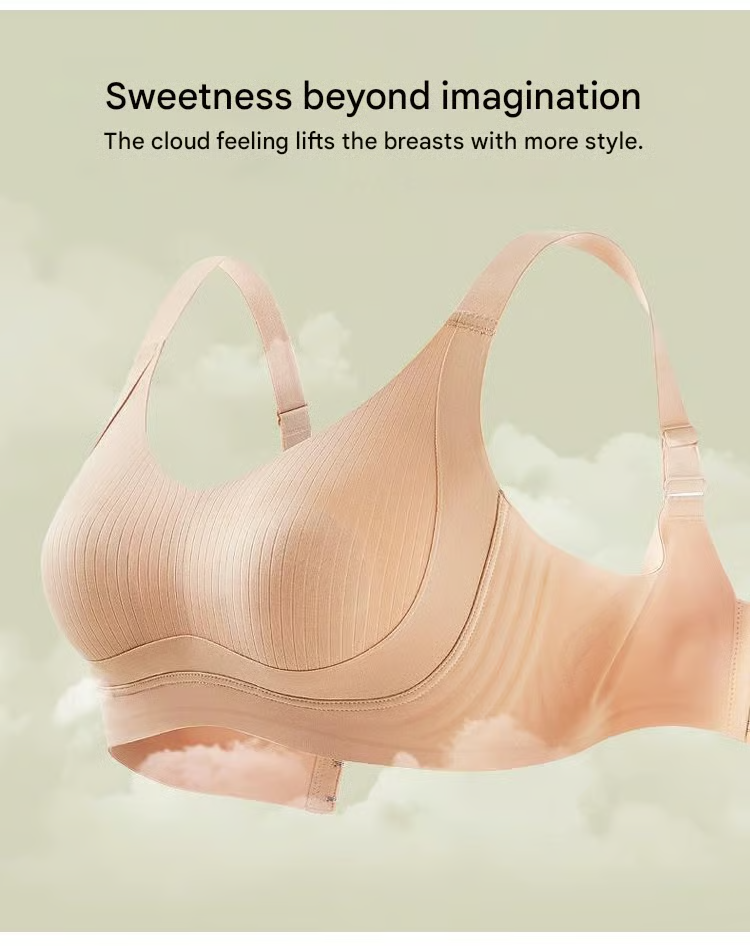 Non-marking, skin-friendly push-up bra without underwire