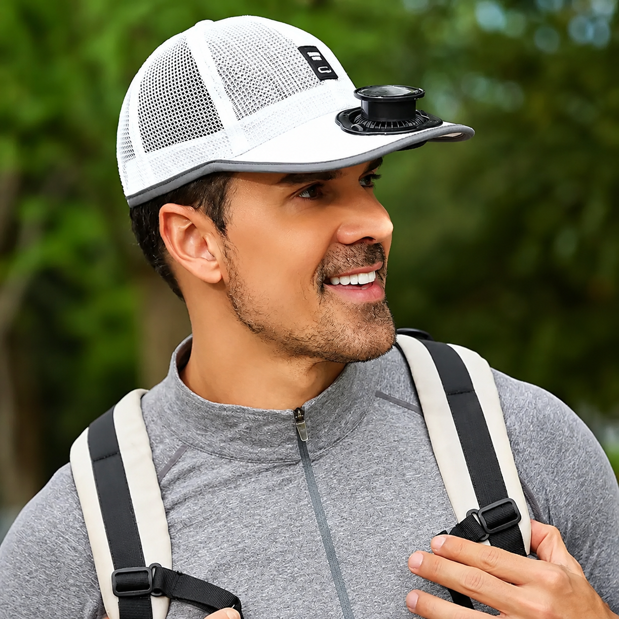 Wireless Solar-Powered Fan Hat – Ideal for Fishing and Hiking – Men's Accessory / Father's Day Gift