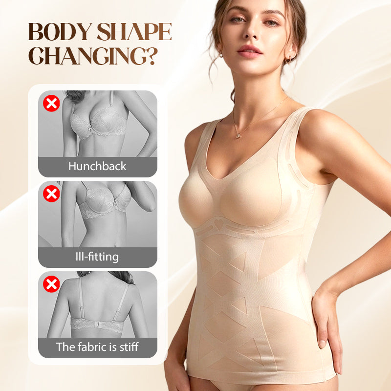 Seamless Body Shaping Camisole with Built-in Bra